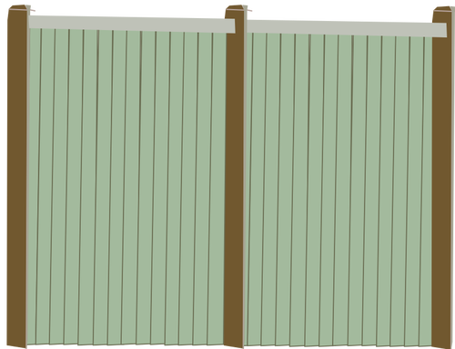 Wooden fence